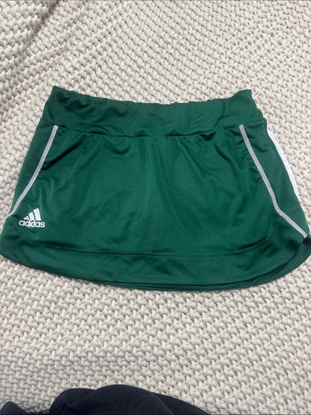 adidas Forest Green Athletic Skirt with White Accents